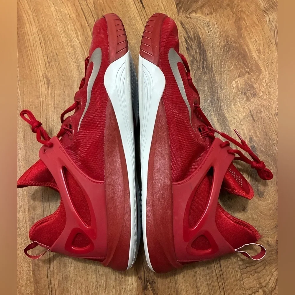 Nike Zoom HyperRev 2015 Red White Basketball Shoes Men's Size 17 RARE Big & Tall